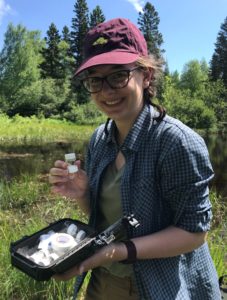 Heidi working on the beaver project